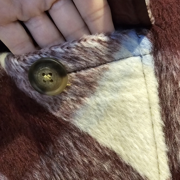 Ugg Koolaburra Plaid Mid Length Coat Shacket Jacket Removable Fur Collar - Picture 6 of 16